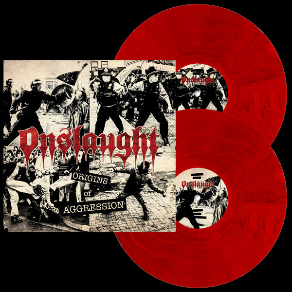 Onslaught | Origins Of Aggression (Phd Exclusive Sanity Red-Black Marbled + Autograph Card) | 2LP