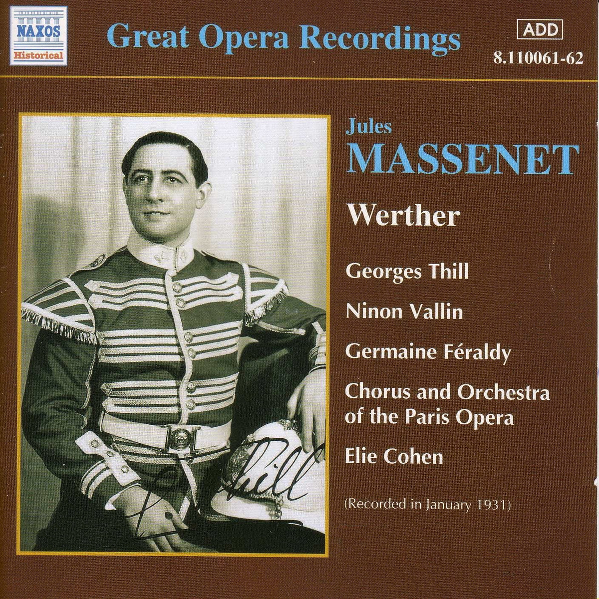 Massenet, Jules | Great Opera Recordings | CD