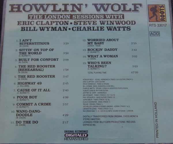 Howlin' Wolf | London Howlin' Wolf Sessions | 2CD front cover