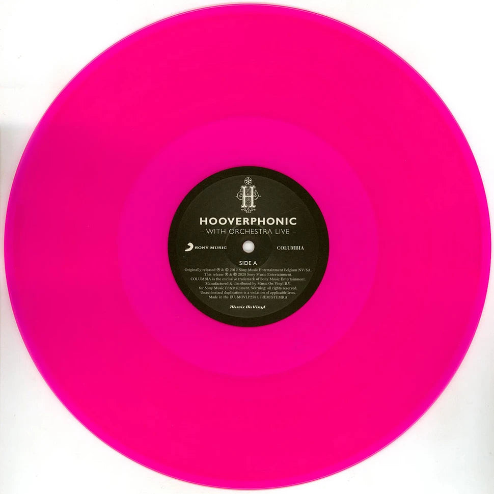 Hooverphonic | With Orchestra Live | 2LP Coloured Vinyl Pink front cover