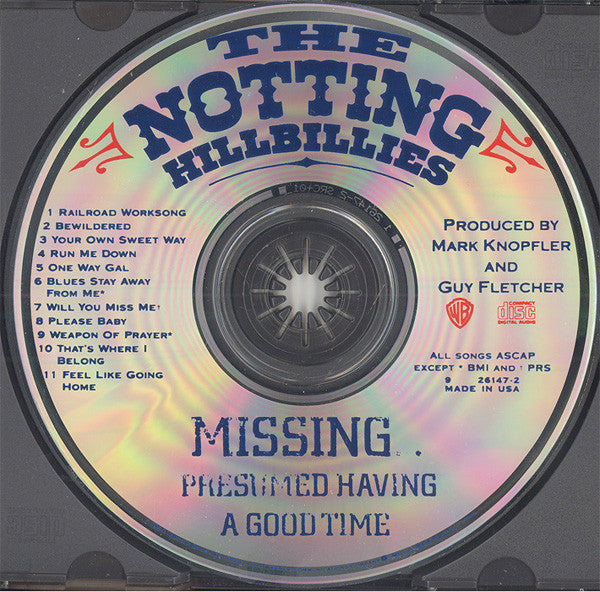 Notting Hillbillies | Missing…Presumed Having A Good.. | CD front cover