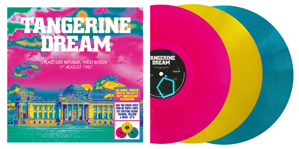 Tangerine Dream | Platz Der Republik, West-Berlin - August 1st 1987 (Pink/Yellow/Blue Vinyl 3lp) | 3LP