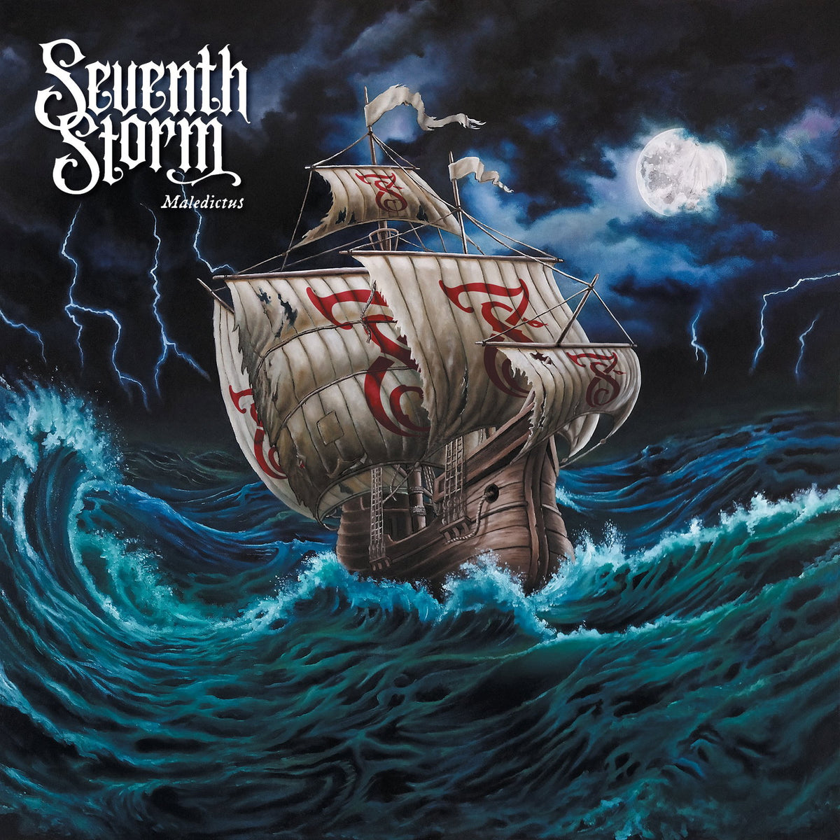 Seventh Storm | Maledictus(Blue/White/Black Marbled) | LP