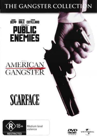 Johnny Depp, Denzel Washington & Al Pacino | Public Enemies / American Gangster / Scarface | 3DVD