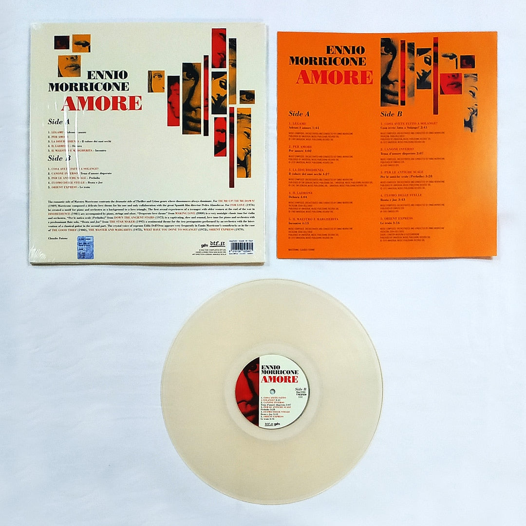 Morricone, Ennio | Amore | 1LP Coloured Vinyl Clear Transparent+Insert front cover