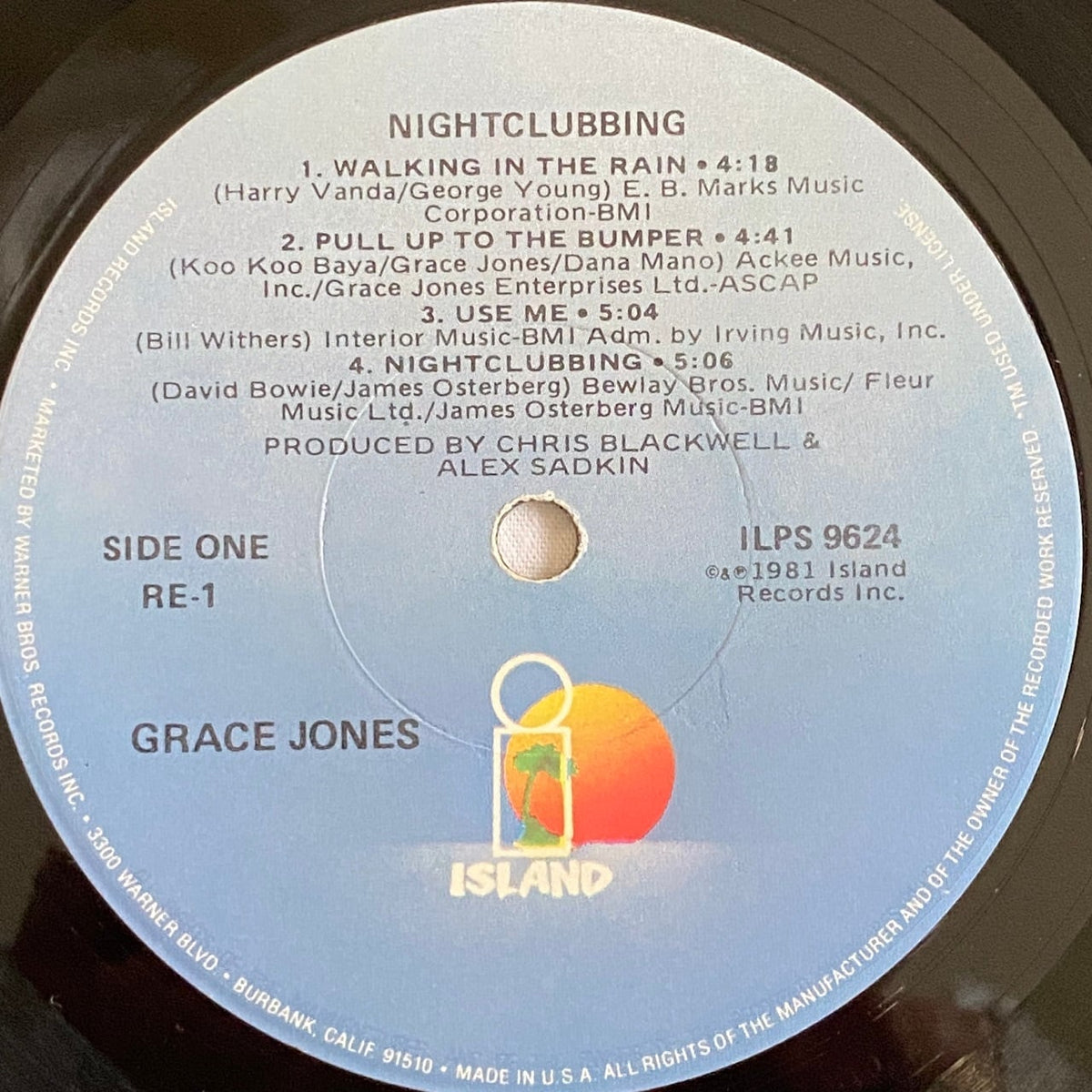 Jones, Grace | Nightclubbing | 1LP front cover