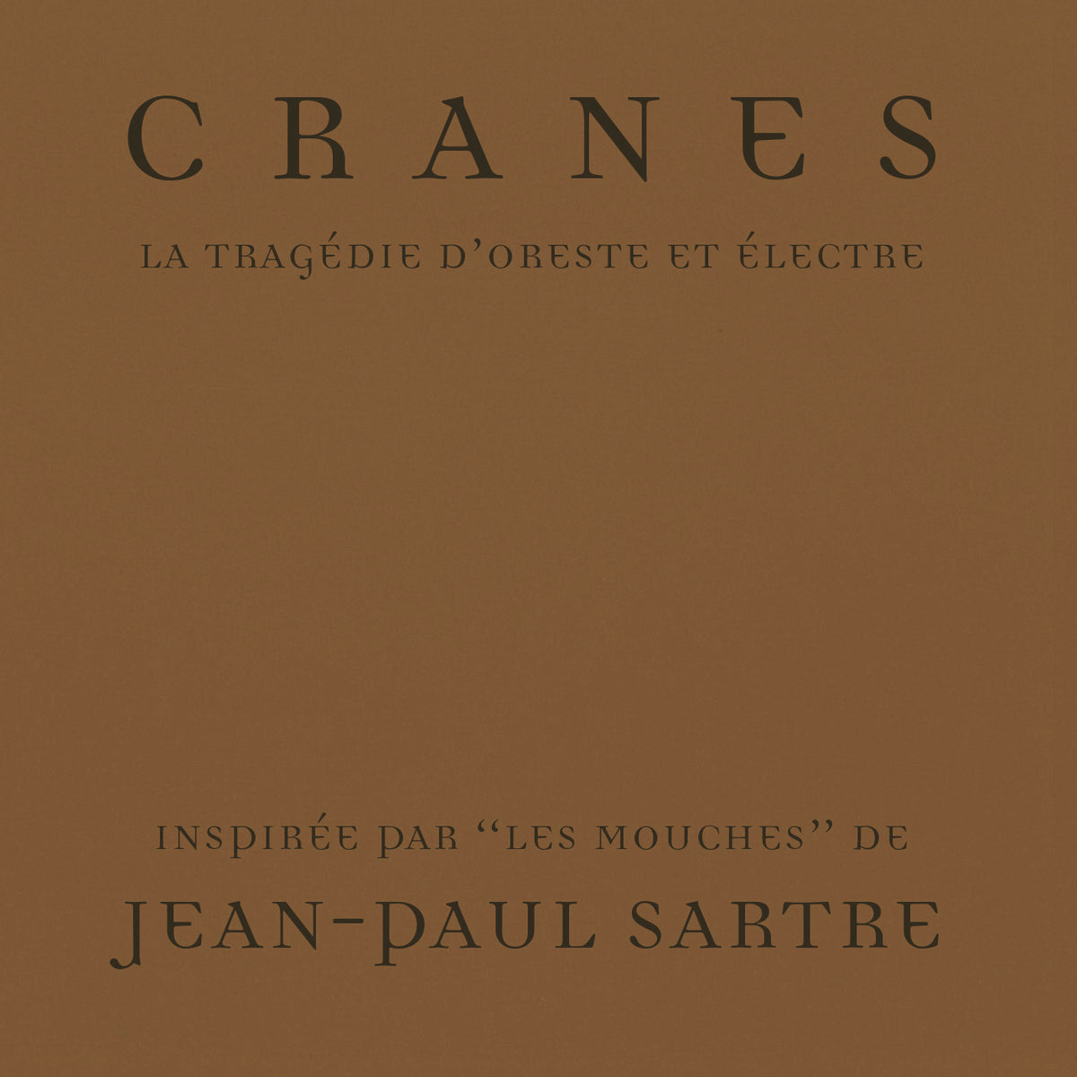 Cranes | La Tragedie D'Oreste et Electre | CD