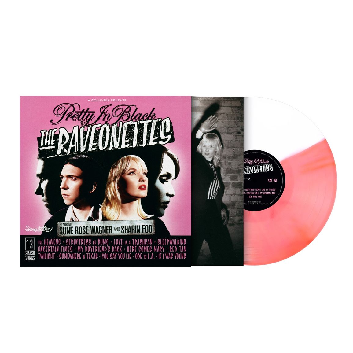 Raveonettes | Pretty In Black | 1LP Coloured Vinyl White & Pink front cover