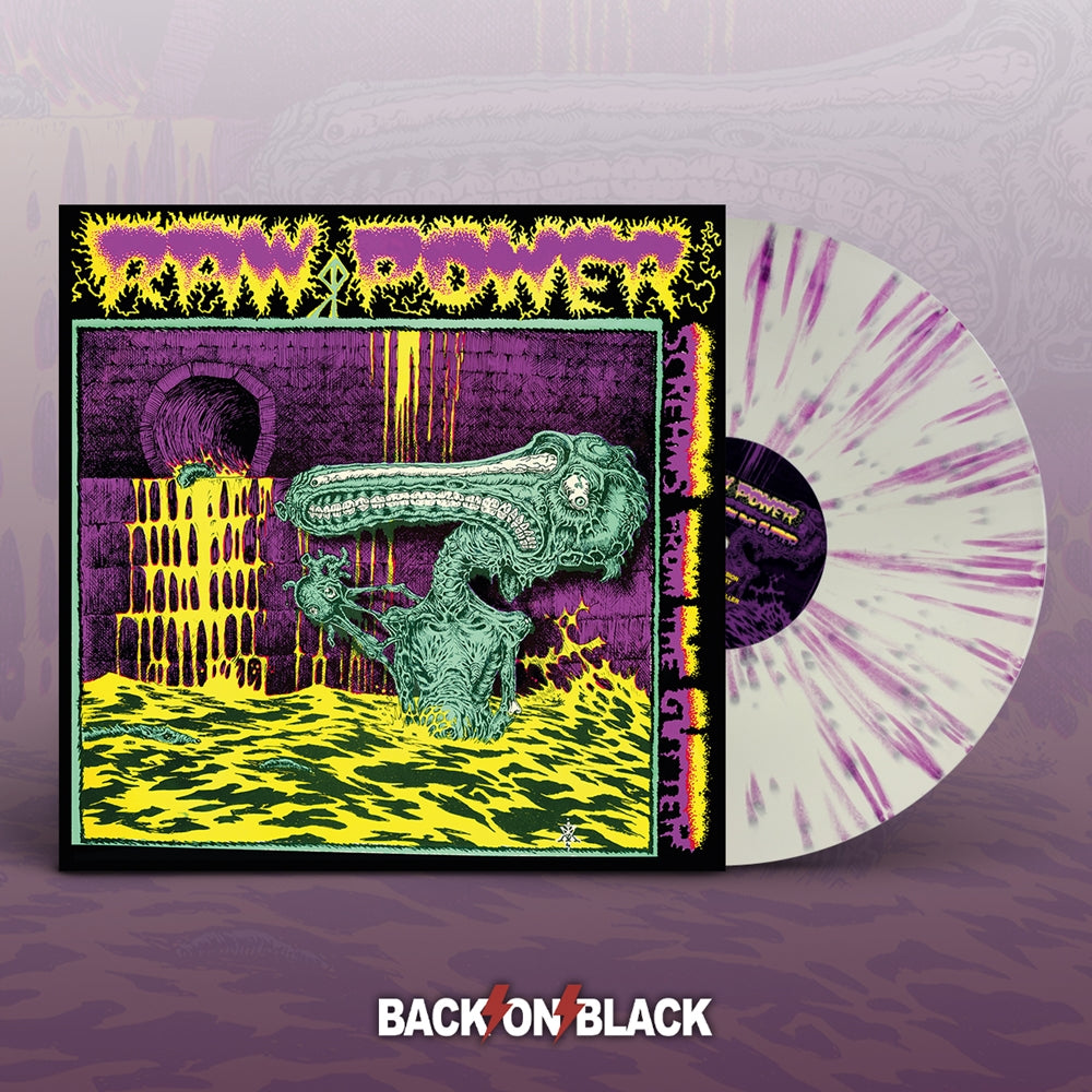 Raw Power | Screams From The Gutter (White W/ Purple Splatter Vinyl) | LP