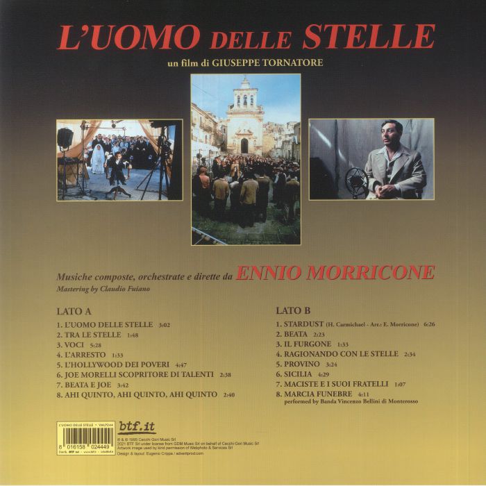 Morricone, Ennio | L'Uomo delle Stelle | 1LP Coloured Vinyl Yellow front cover