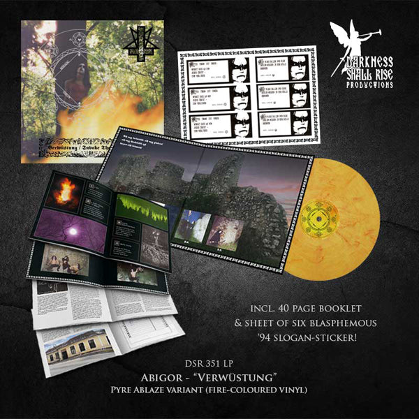 Abigor | VerwÜStung / Invoke The Dark Age (Transparent Fire Colored Vinyl) | LP