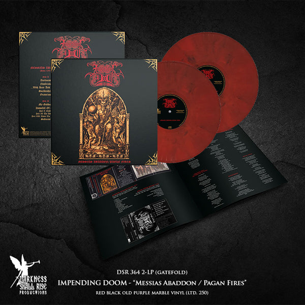 Impending Doom | Messias Abaddon / Pagan Fires (Red/Black Old Purple Marble Vinyl 2lp) | 2LP