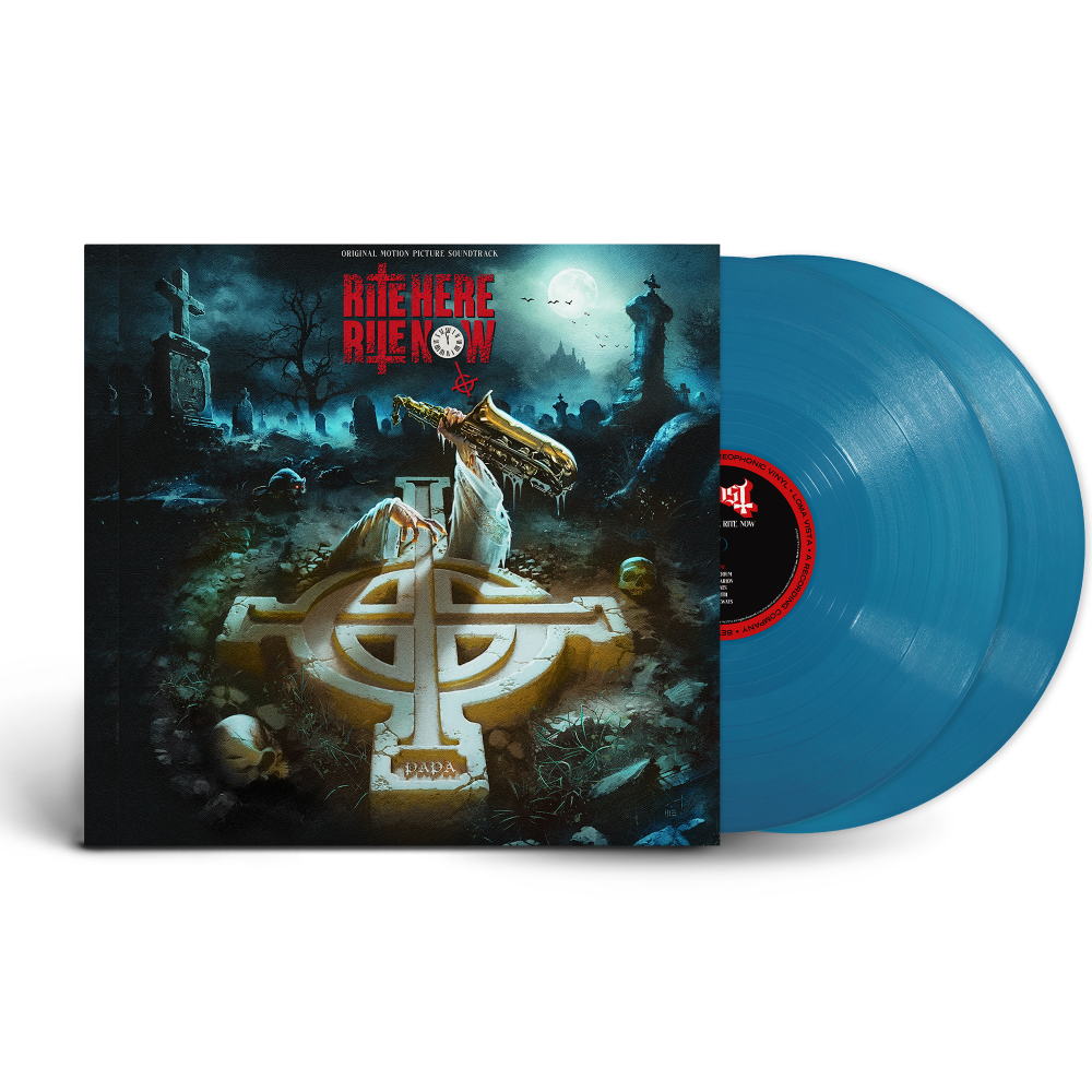 Ghost | Rite Here Rite Now (POSTER) | 2LP Coloured Vinyl Blue front cover
