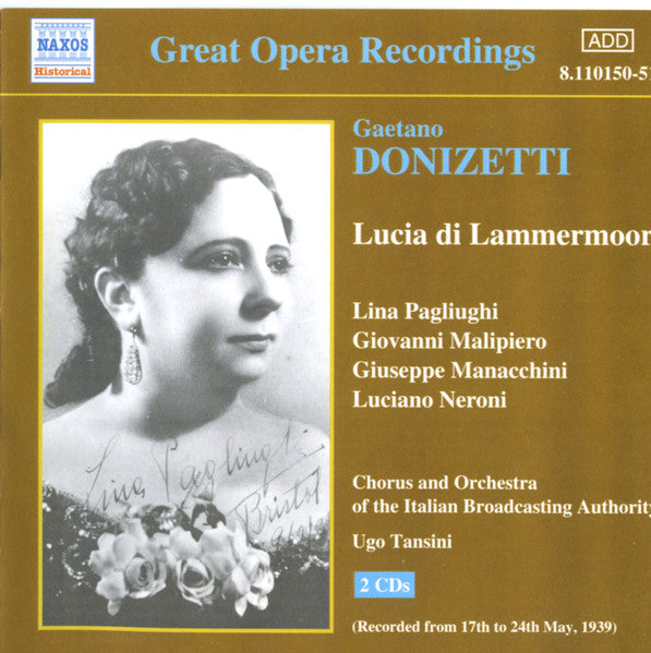 Gaetano Donizetti | Lucia di Lammermoor (Tansini) | 2CD