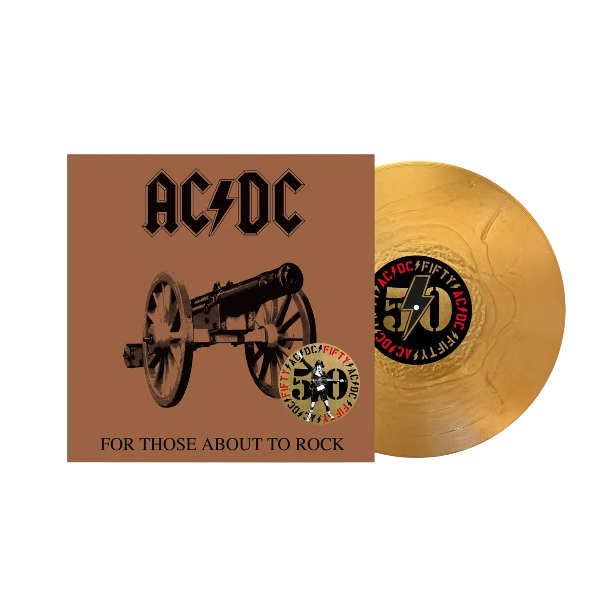 AC/DC - For Those About To Rock 50th Anniversary gold vinyl
