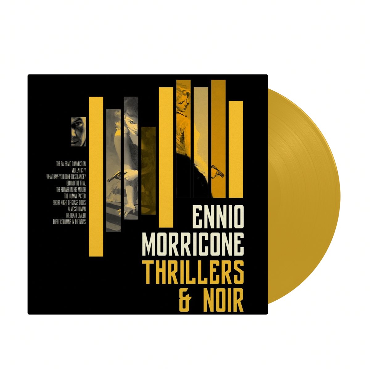 Morricone, Ennio | Thrillers & Noir | 1LP Coloured Vinyl Yellow+Insert front cover