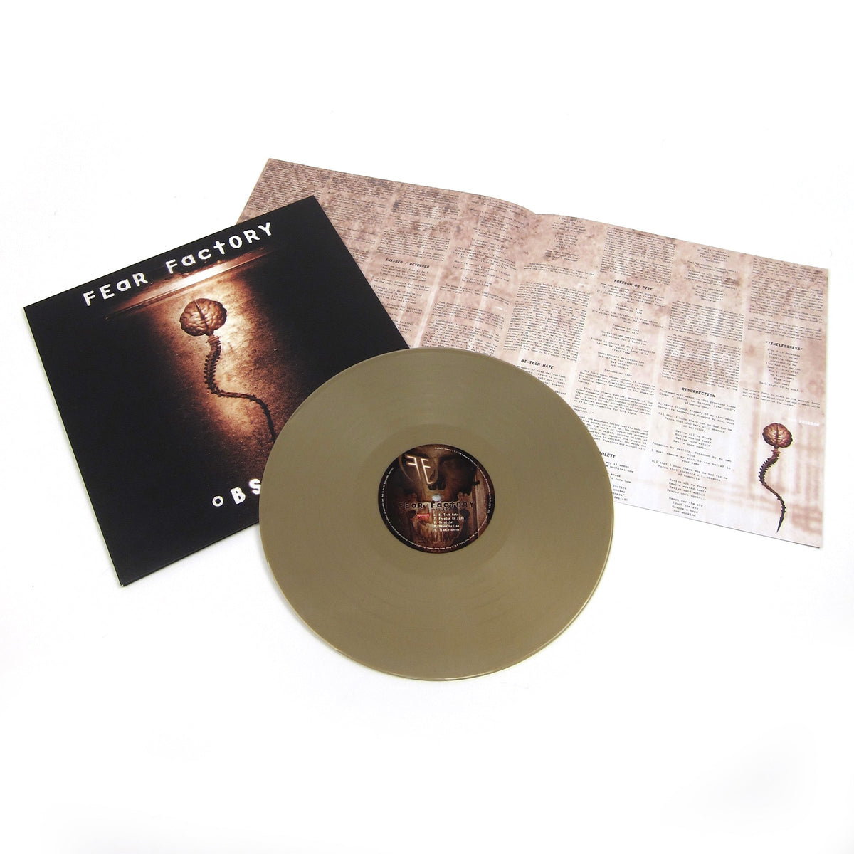 Fear Factory | Obsolete | 1LP Coloured Vinyl Crystal Clear & Black front cover