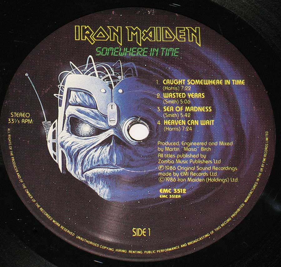 Iron Maiden | Somewhere In Time | 1LP front cover