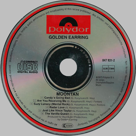 Golden Earring | Moontan | CD front cover