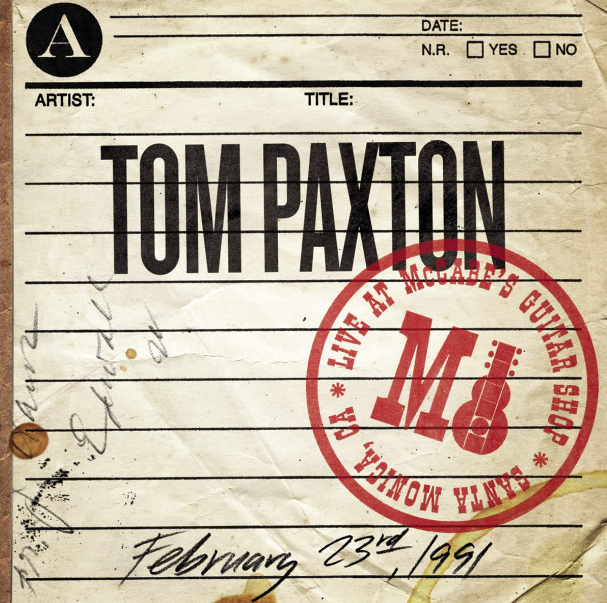 Paxton, Tom | Live At Mccabes Gui | CD