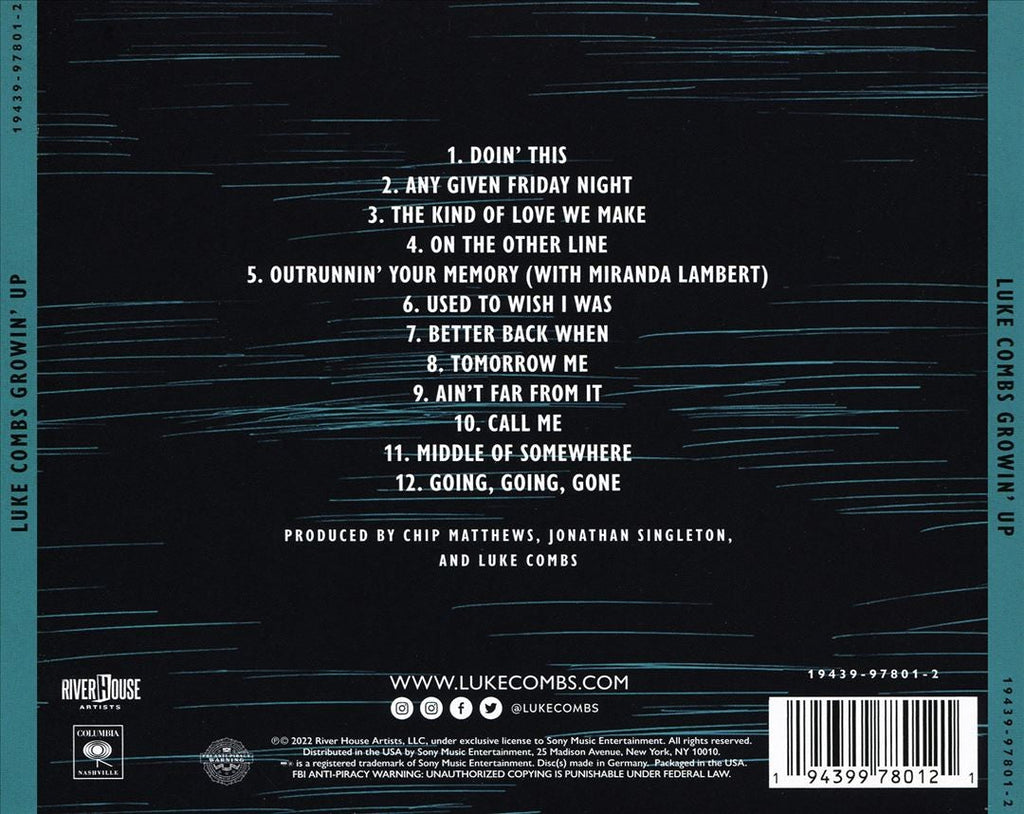 Luke Combs | Growin Up | CD