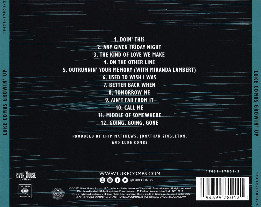 Luke Combs | Growin Up | CD