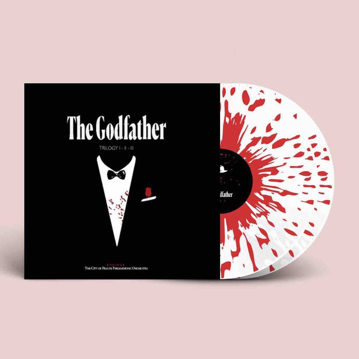 OST (Official Soundtrack) | The Godfather Trilogy (TF) | 2LP Coloured Vinyl Clear Red Splatter front cover