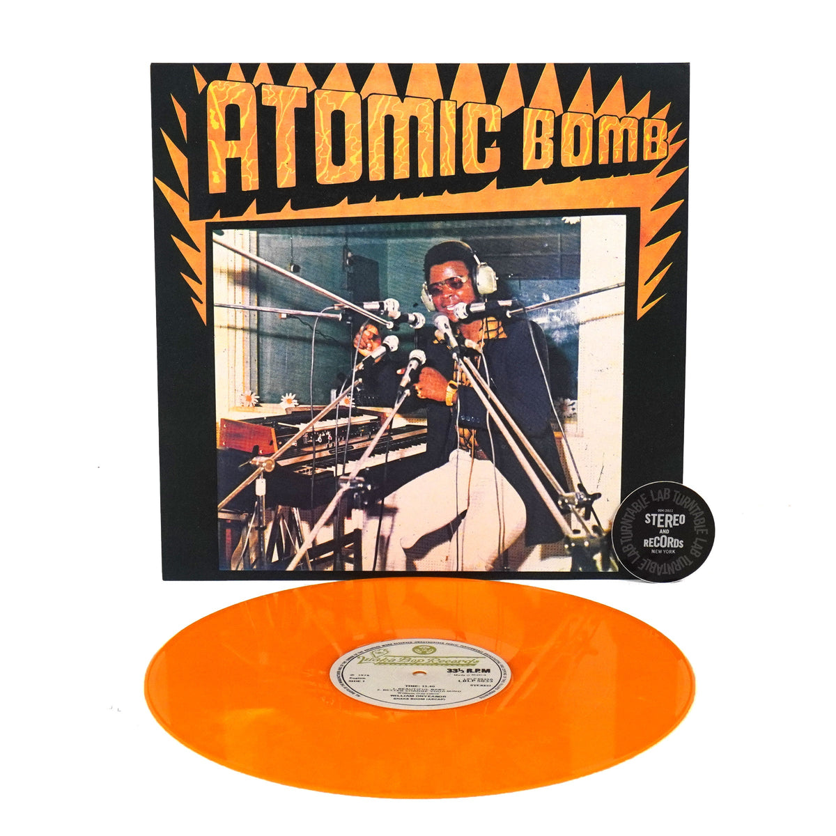 Onyeabor, William | Atomic Bomb | 1LP Coloured Vinyl Neutron Orange front cover